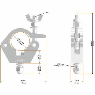 Полумуфта Global Truss 8122-B тонкая шестигранная Global Truss 8122-B Half Coupler Slim Hex