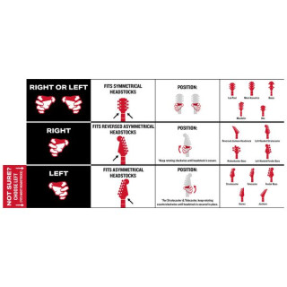 Крепление для гитары GuitarGrip Male Hand Red Metallic Left