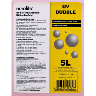 Жидкость Eurolite UV Bubble Fluid 5л красная Eurolite UV Bubble Fluid 5l red