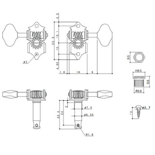 Gotoh SE770-06M 3L/3R C  Тюнеры Gotoh SE770-06M 3L/3R C Tuners