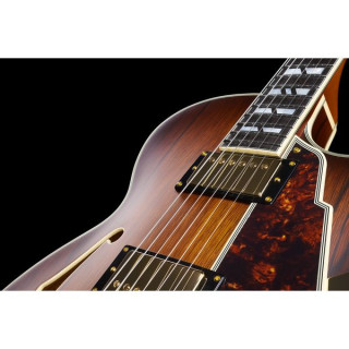 Полуакустическая гитара DAngelico Deluxe SS Satin Brown Burst DAngelico Deluxe SS Satin Brown Burst