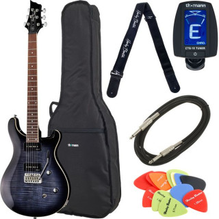 Электрогитара Harley Benton CST-24T P90 Black Flame Bundle №578449 (Комплект)