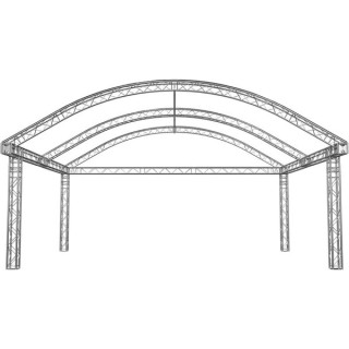 Глобальная ферменная конструкция круглой арки 8х6 м Global Truss Round Arch Stage 8x6m