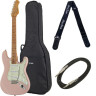 Harley Benton ST-62CC MN Shell розовый Набор №540805 Harley Benton ST-62CC MN Shell Pink Bundle №540805
