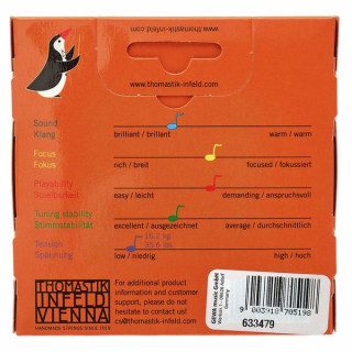 Струны для скрипки Thomastik AL100 Alphayue Violin 1/16 Thomastik AL100 Alphayue Violin 1/16