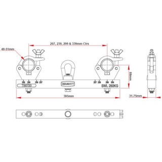 Трёхосный подвесной адаптер Doughty T55725 Doughty T55725 Hanging Truss Adapter B