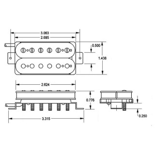 Seymour Duncan S-SET 78 Комплект звукоснимателя Zebra Seymour Duncan S-SET 78 Pickup Set Zebra