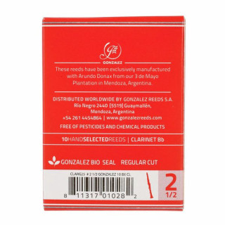 Трость для кларнета Gonzalez RC Bb Clarinet 2.5 Gonzalez RC Bb Clarinet 2.5