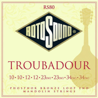 Струны для мандолины Rotosound RS80 Troubadour Mandolin Rotosound RS80 Troubadour Mandolin