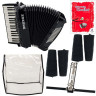 Hohner Bravo III 72 черный бесшумный ключ Набор №521351 Hohner Bravo III 72 Black silent key Bundle №521351