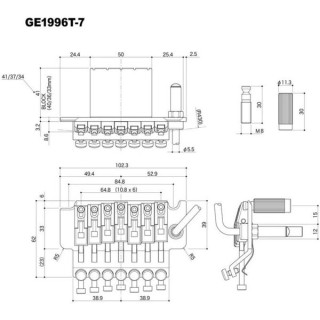 Тремоло Gotoh GE1996T-7-40-C FR-St Tremolo Gotoh GE1996T-7-40-C FR-St Tremolo