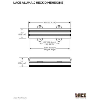 Звукосниматель для бас-гитары Lace Pickups Aluma J Bass Neck BK Lace Pickups Aluma J Bass Neck BK