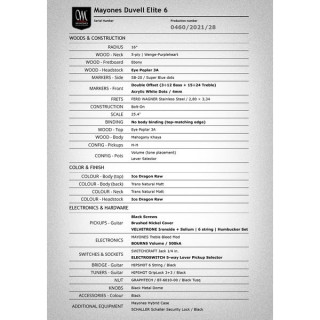 Майонес Guitars Duvell Elite 6 Ice Dragon Mayones Guitars Duvell Elite 6 Ice Dragon