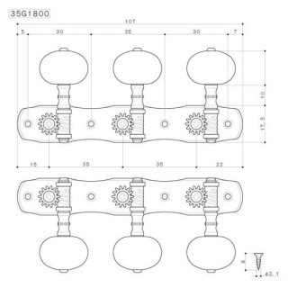 Gotoh 35G1800-RU Классические тюнеры G Gotoh 35G1800-EN Classic Tuners G