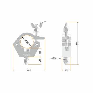 Хомут Global Truss 8122 Half Coupler Slim Hex Global Truss 8122 Half Coupler Slim Hex