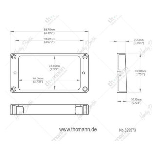 Рамка звукоснимателя Harley Benton Hu Frame Flat Top Cream Bridge Harley Benton Hu Frame Flat Top Cream Bridge