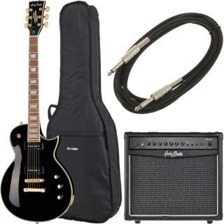 Harley Benton SC-Custom II P90 Черный комплект Harley Benton SC-Custom II P90 Black Bundle