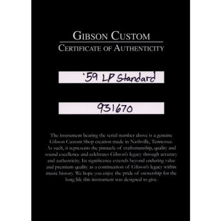 Гибсон Лес Пол 59 ITB Левша ВОС Gibson Les Paul 59 ITB Lefthand VOS