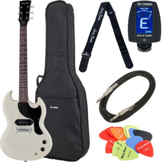 Электрогитара Harley Benton DC-60 Junior Polaris White Bundle №566769 (Комплект)