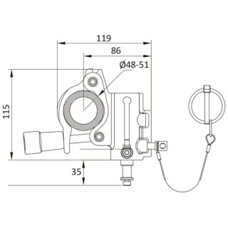 Купо KCP-844B ТВ Адаптер Чёрный Kupo KCP-844B TV Coupler Bk