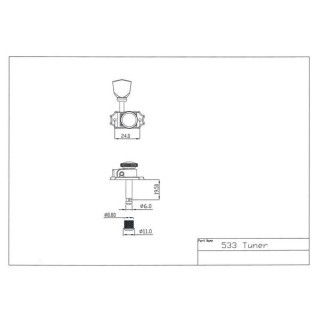 Винтажная гитара Grover 533G6 6 слева Grover 533G6 Vintage Guitar 6 Left