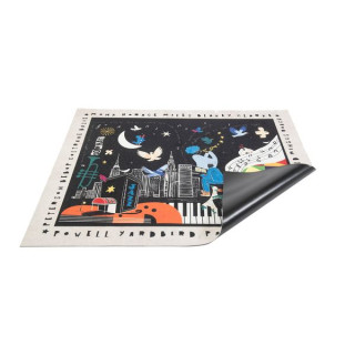 Драм-н-Бейс Клубная ночь на барабанном ковре Drum N Base Club Drum Rug Night