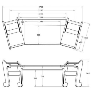 Рабочий стол Studio Desk Pro Line SL Black Studio Desk Pro Line SL Black