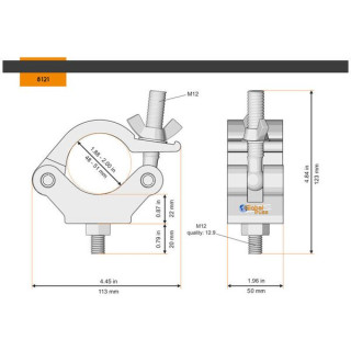 Полумуфта Global Truss 8121-B Global Truss 8121-B Half Coupler