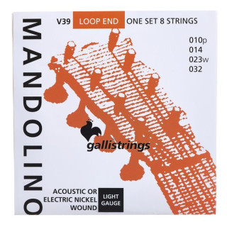 Струны для мандолины Galli Strings V039 Str. Свет Galli Strings V039 Mandolin Str. Light