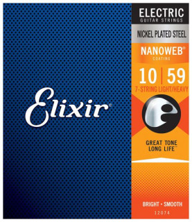 Струны Elixir Nanoweb 12074 7-String Light/Heavy
