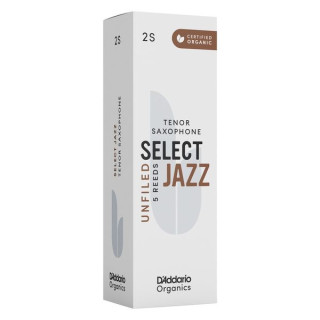Трость для саксофона DAddario Woodwinds Organic Sel. Jazz Unf. TEN 2S DAddario Woodwinds Organic Sel. Jazz Unf. TEN 2S