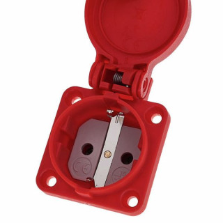 Розетка PCE 105-0r S-Nova красная PCE 105-0r S-Nova Socket Red