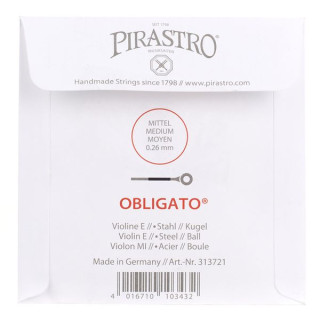 Pirastro Obligato E Струна для скрипки 4/4 BE сталь Pirastro Obligato E Violin 4/4 BE Steel