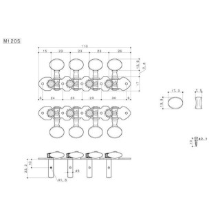 Станки для игры на мандолине Gotoh M120S N Gotoh M120S N Mandolin Machines