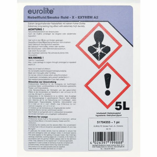 Дымовая жидкость Eurolite -X- Extrem A2 5л Eurolite Smoke Fluid -X- Extrem A2 5l
