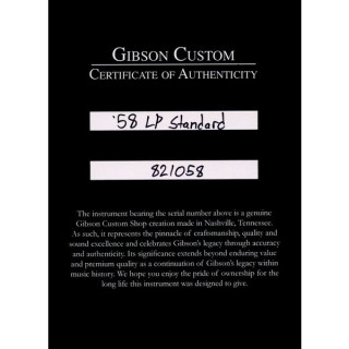 Gibson Les Paul 58 Bourbon Burst VOS Gibson Les Paul 58 Bourbon Burst VOS