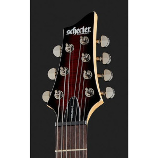 Демон Шектера-7 Багрово-красных вспышек Schecter Demon-7 Crimson Red Burst