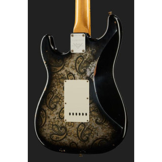 Крыло 68 Strat Relic черное с рисунком Пейсли Fender 68 Strat Relic Black Paisley