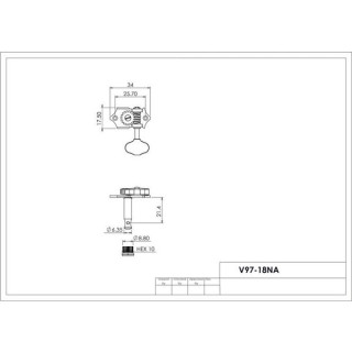 Стационарная машинная головка Grover V97-18G Grover V97-18G Sta-Tite Machine Head
