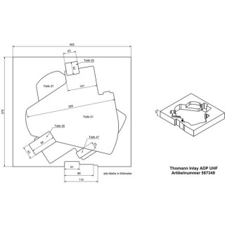 Инкрустация Thomann Sennheiser ADP UHF Thomann Inlay Sennheiser ADP UHF