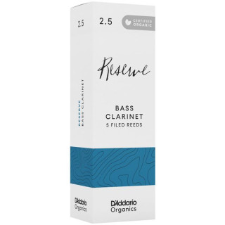 Трости для кларнета DAddario Woodwinds Organic Reserve Bass-Clar 2.5 DAddario Woodwinds Organic Reserve Bass-Clar 2.5