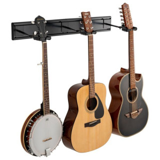 Геркулес HCGSP-402SB Настенный держатель для 3 гитар Hercules Stands HCGSP-402SB 3-Guitar Wall Rack