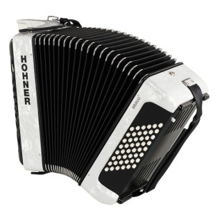 Hohner Bravo II 48 белый бесшумный ключ Hohner Bravo II 48 White silent key