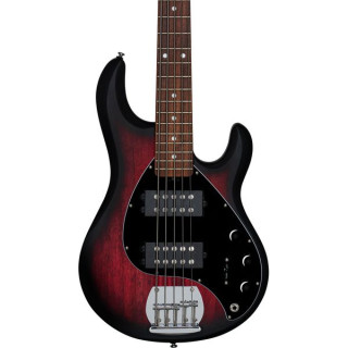 Sterling от Music Man StingRay 5 ТСС Рубиново-красный взрыв Sterling by Music Man StingRay 5 SHH Ruby Red Burst