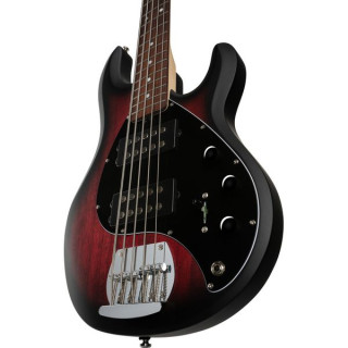 Sterling от Music Man StingRay 5 ТСС Рубиново-красный взрыв Sterling by Music Man StingRay 5 SHH Ruby Red Burst