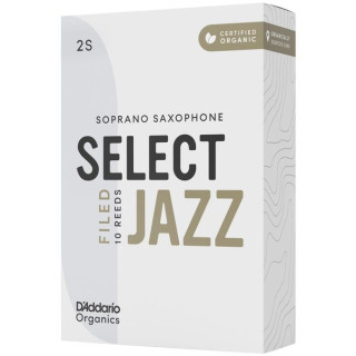 Трости для саксофона DAddario Woodwinds Organic Sel. Jazz Filed SOP 2S DAddario Woodwinds Organic Sel. Jazz Filed SOP 2S