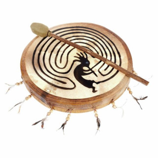 Земной шаманский барабан 45см Кокопелли Terre Shaman Drum 45cm Kokopelli