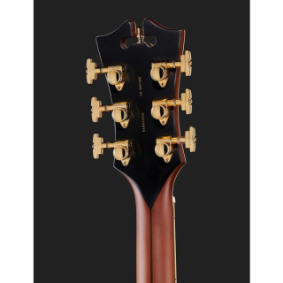 Полуакустическая гитара DAngelico Deluxe DC Satin Brown Burst DAngelico Deluxe DC Satin Brown Burst