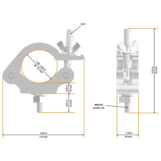 Глобал Трусс 5035-2-OD Полусоединитель Global Truss 5035-2-OD Half Coupler