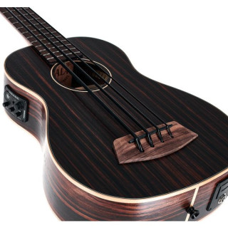 Гавайская гитара Kala Bass из черного дерева с резьбой Kala Bass Ukulele Ebony Fretted